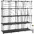 SONGMICS Organizator cu 16 cuburi modulare de depozitare, configurabil, metalic, 123x31x123cm, negru