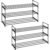 SONGMICS Set 2 suporturi pentru pantofi cu 3 niveluri, structura metalica, 30x92x54 cm, negru