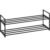 SONGMICS Suport pantofi 92x30x34 cm, 2 niveluri, suprapozabil, structura metalica, negru