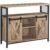 VASAGLE Comoda pentru living sau bucatarie, cu 2 usi glisante, rafturi reglabile, stil rustic, 33x100x80 cm, maro