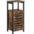 VASAGLE Dulap de depozitare tip noptiera, pentru dormitor sau living, stil industrial, 37x30x81cm, maro rustic