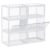 SONGMICS Organizatoare pantofi, transparente cu usa frontala, stivuibile, PVC, 6 cutii x 36x28x22 cm, transparent