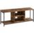 VASAGLE Comoda TV pentru televizoare pana la 65 inch, cadru metal, stil industrial, 147x40x50 cm, maro rustic