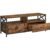 VASAGLE Comoda TV cu 2 sertare si 2 rafturi, cadru metalic, stil industrial, 120x40x50 cm, maro rustic