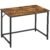 VASAGLE Birou cu cadru din otel, 50x100x75 cm, industrial, maro