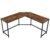 VASAGLE Birou de colt in forma de L, cadru din otel, 149x149x75cm, industrial, maro rustic si negru