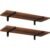 SONGMICS Set 2 rafturi de perete plutitoare, MDF cu efect de lemn vintage, 60x20cm, 15 kg per raft, maro rusic
