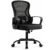 SONGMICS Scaun de birou ergonomic, spatar mesh cu suport lombar, reglabil pe inaltime, baza metalica, 60x60x106 cm, negru