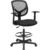 SONGMICS Scaun de birou inalt, rotativ, suport picioare reglabil, ajustare pe inaltime 55-75 cm, 64x64x97 cm, negru