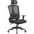 SONGMICS Scaun de birou ergonomic cu tetiera si suport lombar, reglabil, mecanism balans, maxim 120 kg, 70x70x133 cm, negru