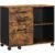 VASAGLE Dulap mobil tip rollbox pentru birouri, sertar cu sina suport dosare, stil industrial, 40x80x66 cm, maro rustic