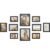 SONGMICS set rame foto 10 buc, 28×24 / 21×16 / 18×13 cm, negru, montaj perete sau birou, MDF si plastic
