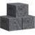 SONGMICS Set 3 cutii de depozitare pliabile, organizatoare pentru dulap, textil, 40x30x25 cm, gri