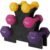 SONGMICS Set de 6 gantere hexagonale cu suport, 2x1kg 2×1.5kg 2×2 kg, multicolor