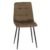 Scaun living tapitat cu catifea, spatar matlasat, 44x54x89 cm, maro
