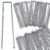 Set 100 de ancore metalice tip U pentru fixare panza anti-buruieni, 15×3 cm, argintiu