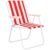 Scaun de plaja Sersimo GC052, pliabil, 100kg, 52x74cm, alb rosu