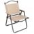 Scaun metalic plabil pentru gradina, camping sau plaja, 78x53x60cm, bej