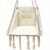 Scaun patrat tip leagan suspendat cu perna pentru casa sau gradina, 60x65x115cm, bej