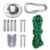 Set montare hamace tip scau, 15 piese, sarcina 200 kg, 2 tipuri de suruburi