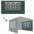 Perete lateral pavilion gradina, cu fereastra, prindere velcro, 3×2 m, material PE impermeabil, verde
