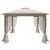 Cort pavilion de gradina tip pergola, automat pop-up, 300×300 cm, cu 4 pereti laterali cu plasa, impermeabil cu rezistenta UV, bej