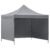 Pavilion pliabil gradina 3×3 m cu acoperis impermeabil si 3 pereti laterali, structura metalica, inaltime reglabila, gri