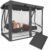 Plasa protectie insecte pentru leagan de gradina, cu fermoar vertical, 165×680 cm, gri