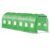 Sera de gradina, tip tunel cu cadru metalic, 300x600cm, 13 ferestre, verde, 18 mp