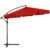 Umbrela de gradina cu brat lateral banana, cu husa, 300cm, rosu
