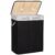 Cos de rufe cu capac si 2 compartimente, sac textil detasabil, 100 litri, 52x33x63 cm, negru