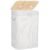 Cos de rufe cu capac, din bambus cu sac textil detasabil, 72 litri, 40x28x60 cm, alb