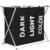 Cos de rufe cu 3 compartimente, cadru aluminiu, 68x40x60cm, 146 litri, negru