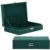 (DL) Cutie depozitare si organizare bijuterii, velur, 28 x 19,5 x 7 cm, verde
