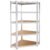 Raft de colt cu cadru metalic modular pentru depozitare, 5 polite, 180x90x40cm, sarcina 875kg