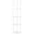 Raft de colt cu 5 polite, MDF, cadru metalic, 148x30x30 cm, alb