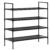 Raft pantofi cu 4 polite, structura metalica si rafturi textile, 72x28x75 cm, negru