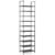 Raft pantofi inalt cu 10 polite, structura metalica si rafturi textile, 45x28x178 cm, negru