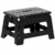 Scaun inaltator multifunctional tip scara, antiderapant, 22 cm, maxim 150 kg, negru