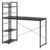 Birou cu blat MDF si rafturi laterale, cadru metalic, 120x48x122 cm, negru
