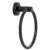 Suport metalic tip inel pentru prosop, inox cu finisaj mat, diametru 17 cm, accesorii montaj incluse, negru
