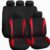 Set huse scaun auto ieftine, Universale 9 piese, model H-LINE – ROSU