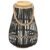 Lampion decorativ din lemn cu insertie din sticla, 25×40 cm, negru