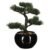 Bonsai artificial Atmosphera in ghiveci ceramic cu pietricele decorative, 36 cm, verde