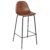 Scaun bar Atmosphera Vladi, cadru metal si lemn, 44x42x95 cm, maro