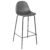 Scaun bar Atmosphera Vladi, cadru metal si lemn, 44x42x95 cm, gri
