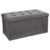 Taburet dublu pliabil Atmosphera Lysandre, MDF si poliester, 76x38x38 cm, gri