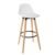 Scaun bar Atmosphera Maxon, 40x43x92 cm, picioare din fag, stil scandinav, alb