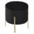 Taburet rotund Atmosphera Ilyan, 34×40 cm, catifea si MDF, negru