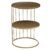 Masuta de cafea Atmosphera Kobu, metal, pe 2 nivele, 36×52 cm, auriu